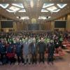 -민주노총이 4일 오후 일산 킨택스에서 68차 임시 대의원대회를 개최하고 투쟁을 결의하고 있다.