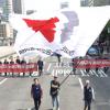 -‘2019 세계노동절 대회’ 마친 민주노총 노동자들이 청와대를 향해 행진하고 있다.