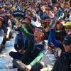 -8월 31일 전국의 화물 노동자 4000여 명이 서울 세종로 공원에 모여 ‘제대로 된 안전운임제 실시’를 촉구하며 총력투쟁 결의대회를 열고 있다.