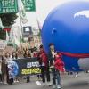 -‘9·21 기후위기 비상행동’ 참가자들이 서울 도심을 행진하고 있다.