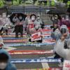 -제131주년 세계 노동절인 5월 1일 오후 서울 영등포구 여의도 LG트윈타워 앞에서 노동절 집회가 열리고 있다.