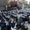 -파업 45일째를 맞은 CJ대한통운 택배 노동자 200여 명이 2월 10일 오전 본사 점거 농성을 하고 있다