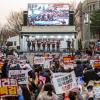 -3월 25일 서울시청 광장에서 일제 강제동원 ‘해법’ 철회를 요구하는 4차 범국민대회가 열리고 있다.