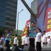 -민주노총이 5월 1일 서울 세종대로에서 ‘2023세계노동절대회’를 열고 노동개악저지와 윤석열 심판을 외치고 있다.