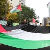 -1월 4일 오후 이스라엘 규탄, 팔레스타인 연대 집회와 행진이 주한 이스라엘 대사관 인근에서 열리고 있다.